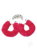 Whipsmart Furry Cuffs With Eye Mask - Hot Pink